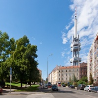 Wieża telewizyjna w dzielnicy Žižkov.