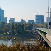 Muranowski skyline z Mostu Gdańskiego.