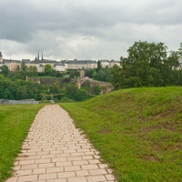 Widok z fortu na centrum Luksemburga.