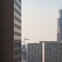 Z lewej Westin, w głębi budowa PCC i wieżowiec WTT.
