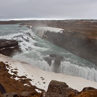 Gullfoss - najbardziej znany wodospad Islandii.