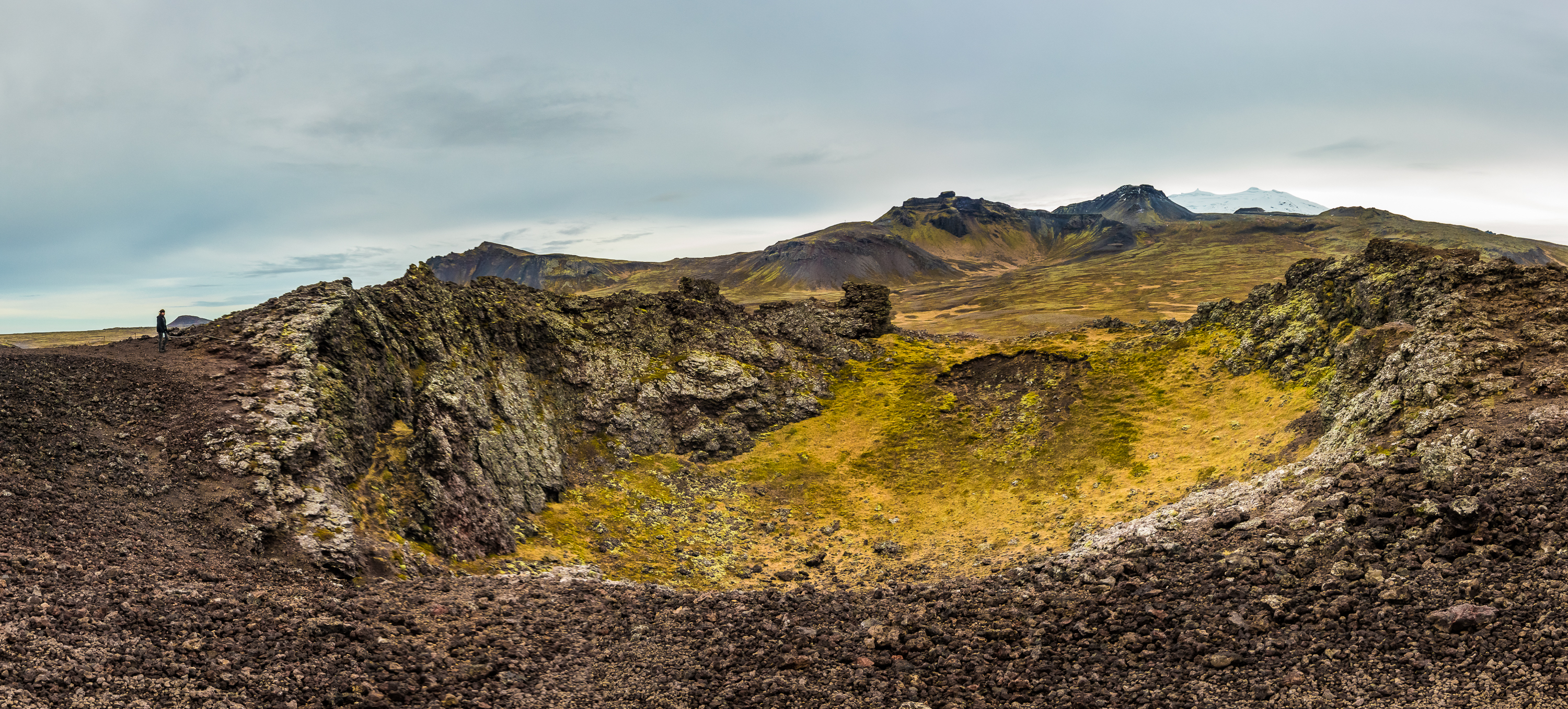 Panorama krateru Saxhóll.
